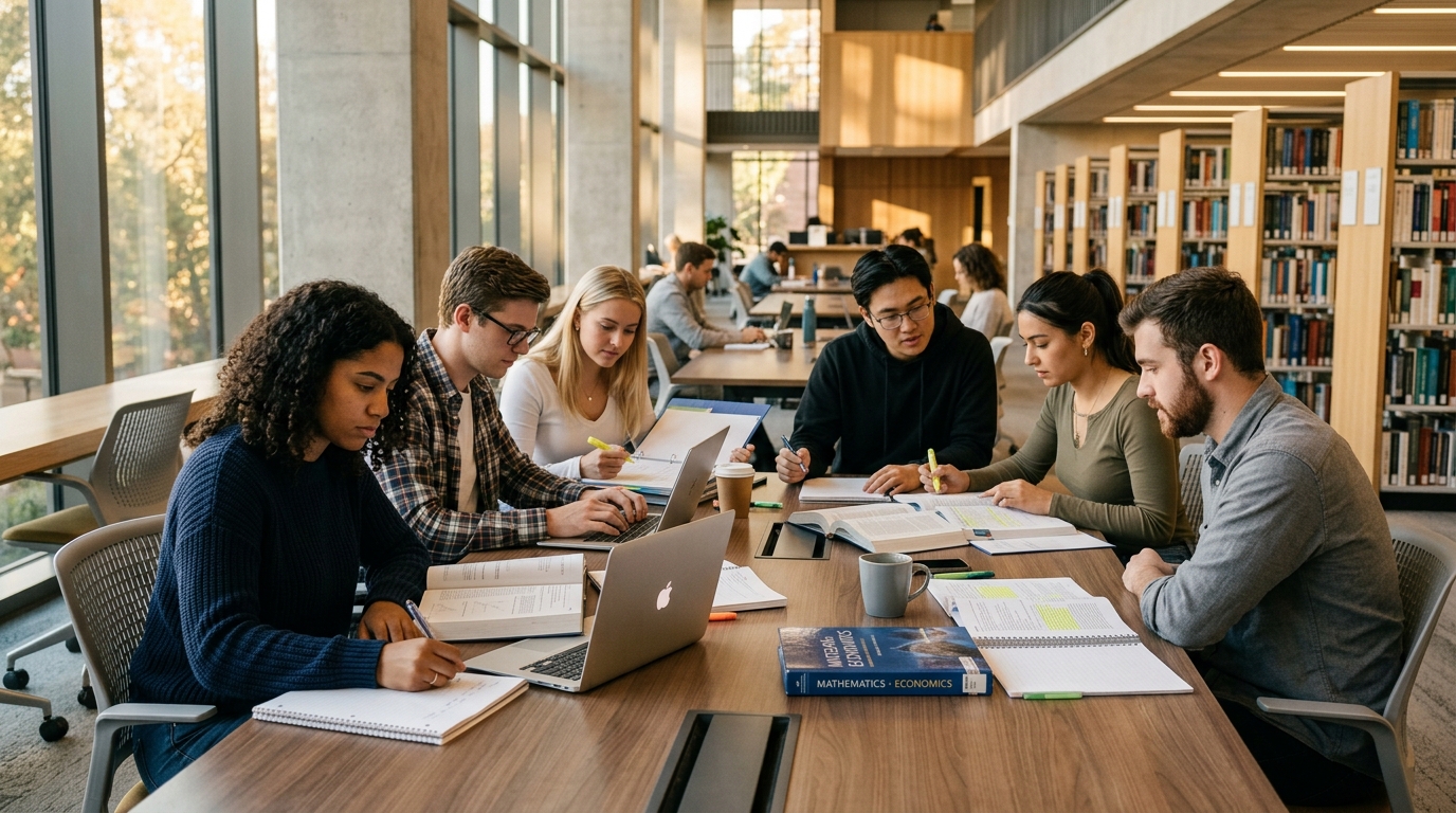Students studying at Genome Science Academy
